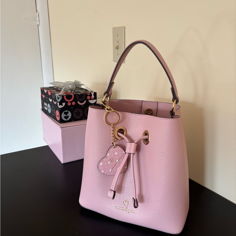Nanette Lepore 2-Way Vegan Bucket Tote Crossbody